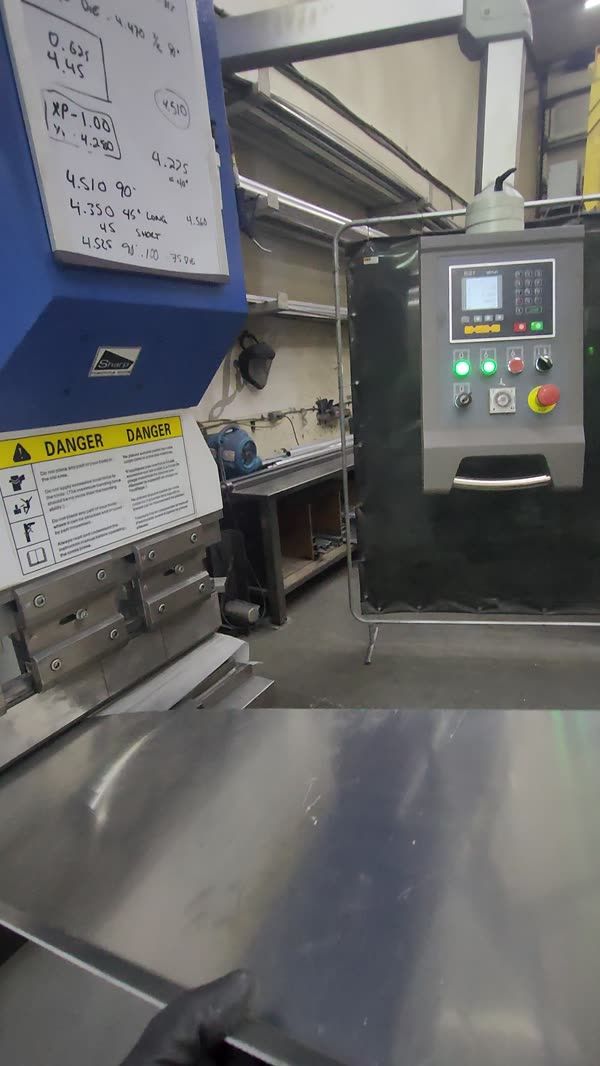 Sheet metal fabrication machine in the shop