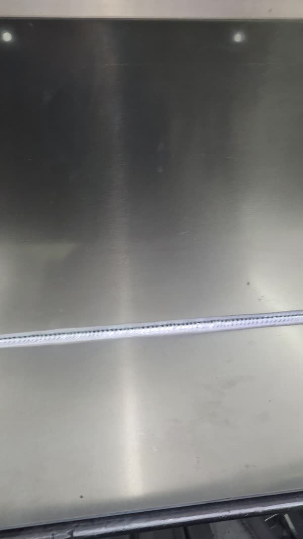 Clean TIG weld seams inside an aluminum box