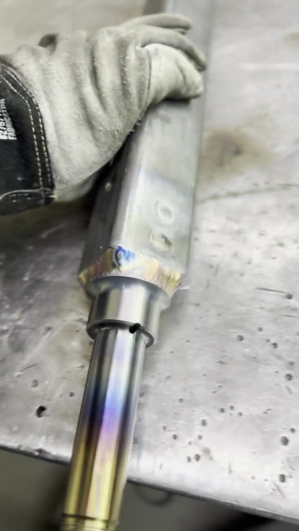 Finishing a welded tube-and-shaft part