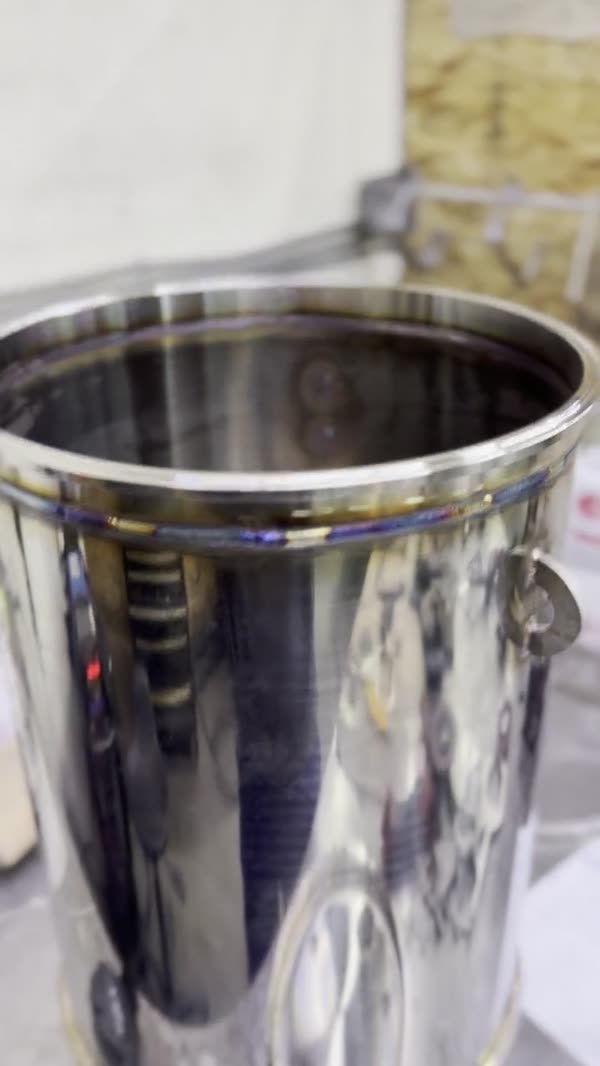 Polished stainless canister