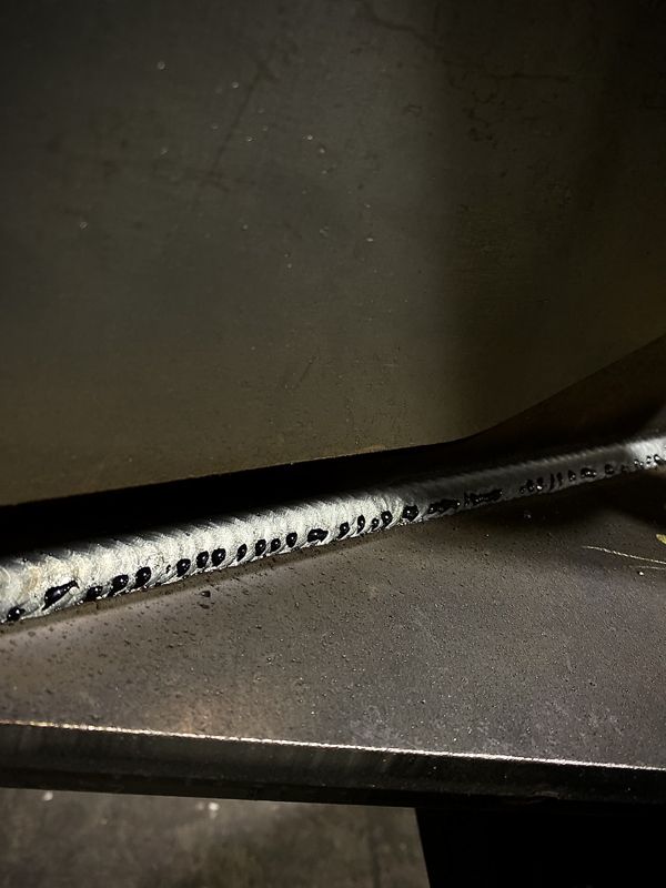 Steel fillet weld on plate