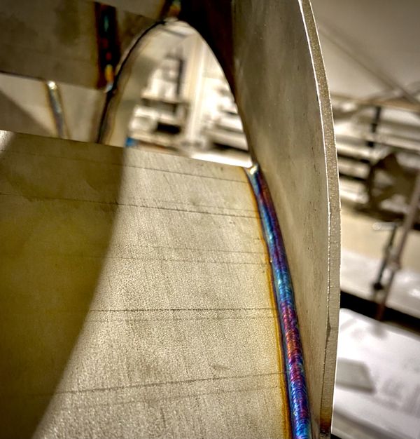 Stainless plate-to-cylinder TIG weld