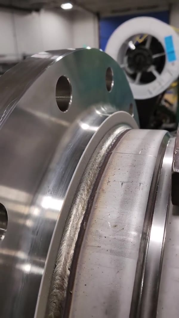 TIG weld on a large stainless ring