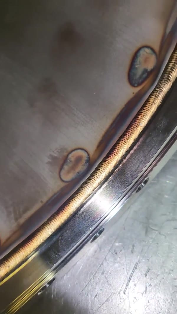 TIG weld along a stainless ring flange